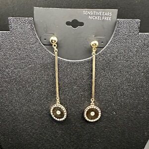 Lane Bryant Gold and Black Earrings